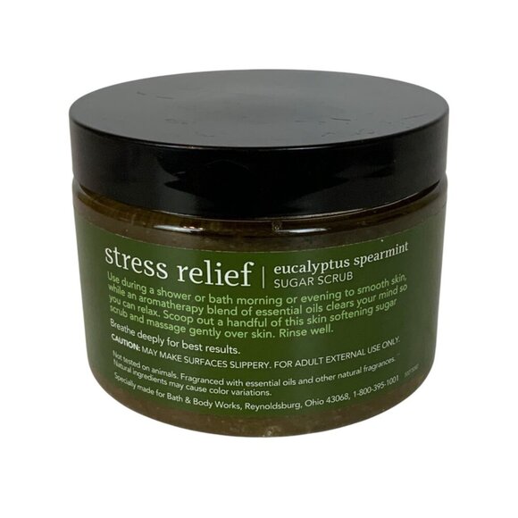 Bath & Body Works Aromatherapy Stress Relief Eucalyptus Spearmint Sugar Scrub - Picture 2 of 4